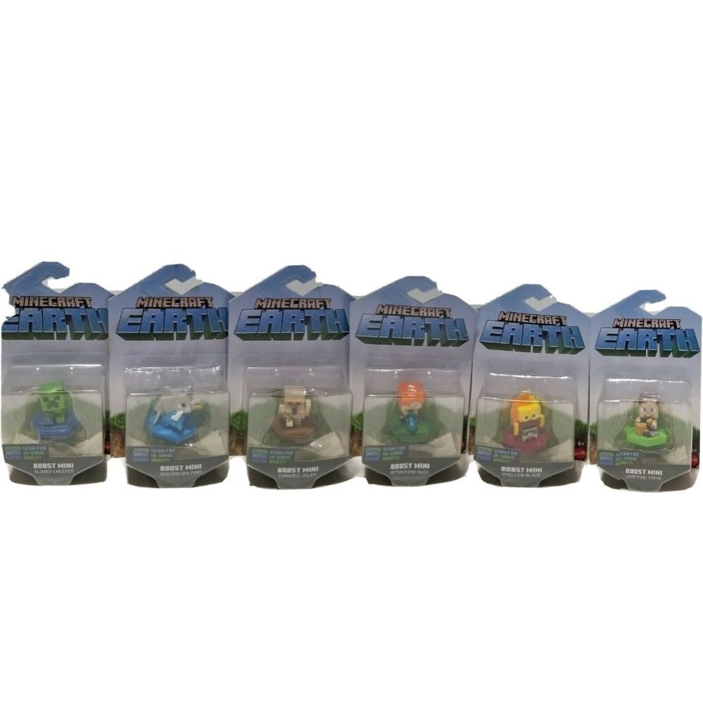 Mattel Minecraft Earth Boost Figures MOC lot of 6 miniatures new in package